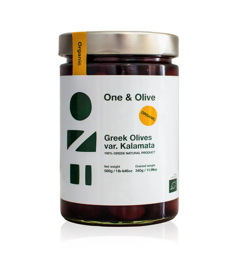 One & Olive Organic Kalamata Olives 580g